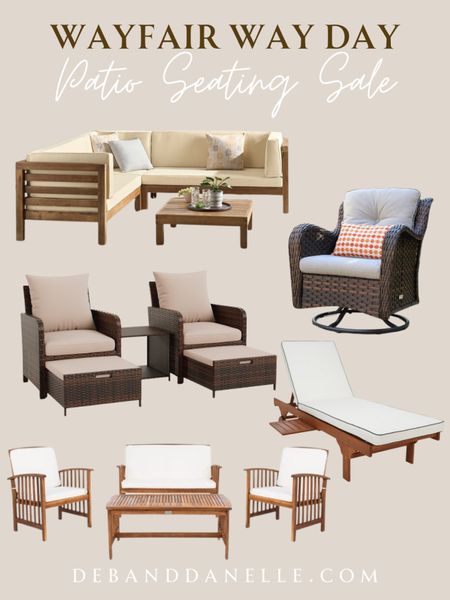 Get up to 60% off Wayfair’s outdoor patio furniture as part of their Way Day sale event. I love these neutral and classy furniture pieces that are part of the sale. 
#LTKxWayDay

#LTKhome #LTKsalealert #LTKSeasonal