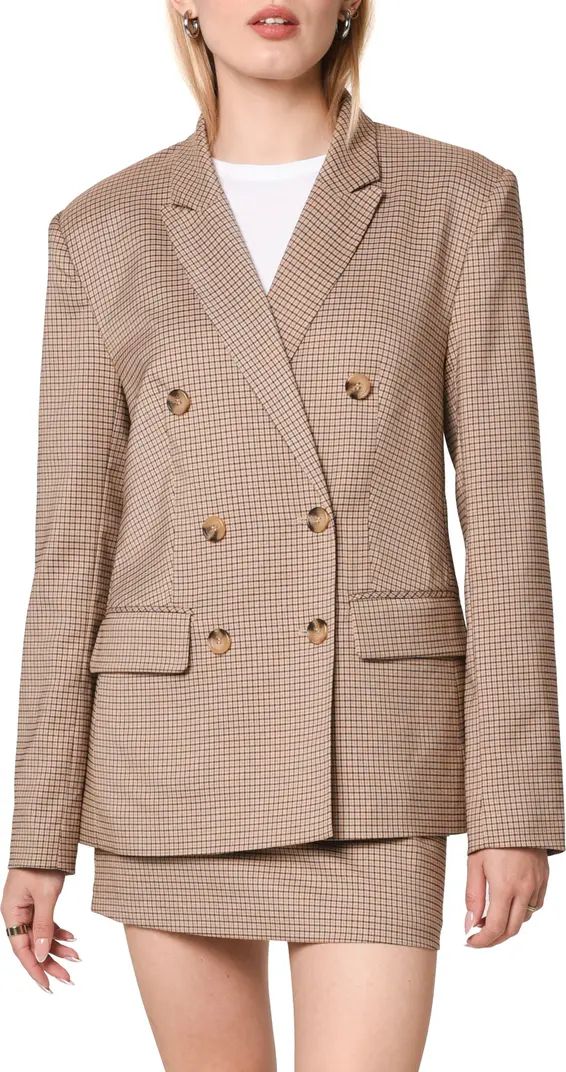 WAYF Newton Check Double Breasted Blazer | Nordstrom | Nordstrom