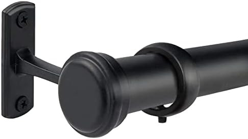 1 Inch Curtain Rods, Curtain Rods for Windows 28 to 48, Black Curtain Rods, Outdoor Curtain Rod, ... | Amazon (US)