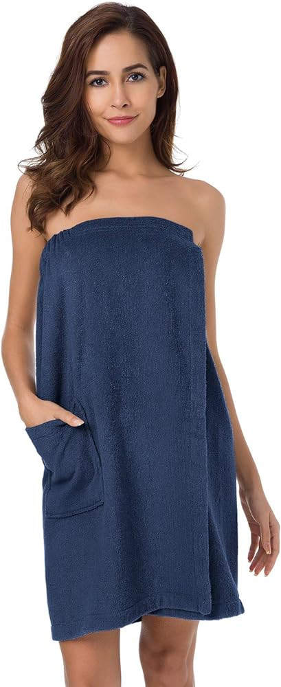 SIORO Bath Shower Wrap for Women Body Towel Wraps Spa Gym Pool Travel Bath Towels with Adjustable... | Amazon (US)