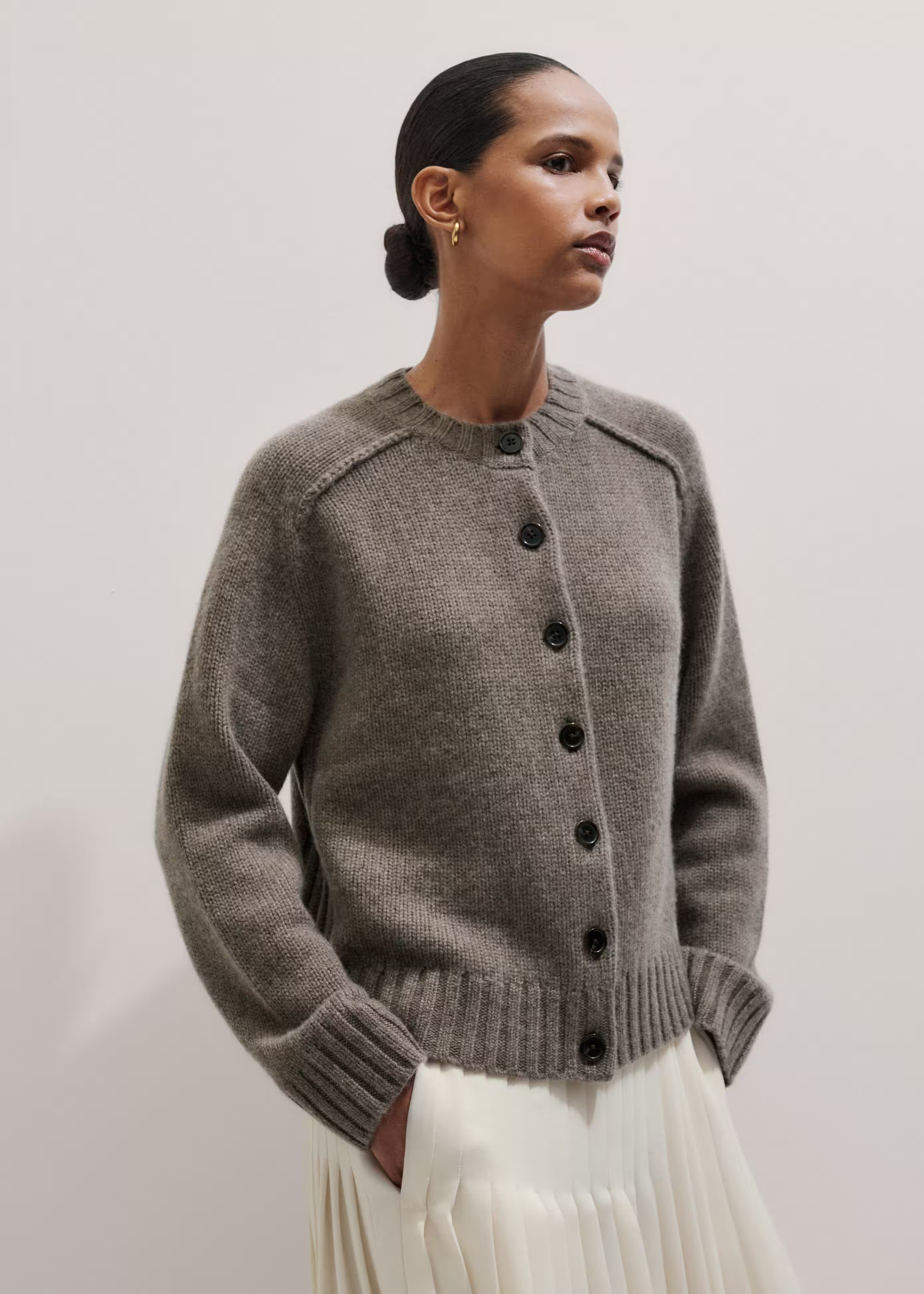 Clever Seam Cardigan Cashmere | ME+EM Global (Excluding US)