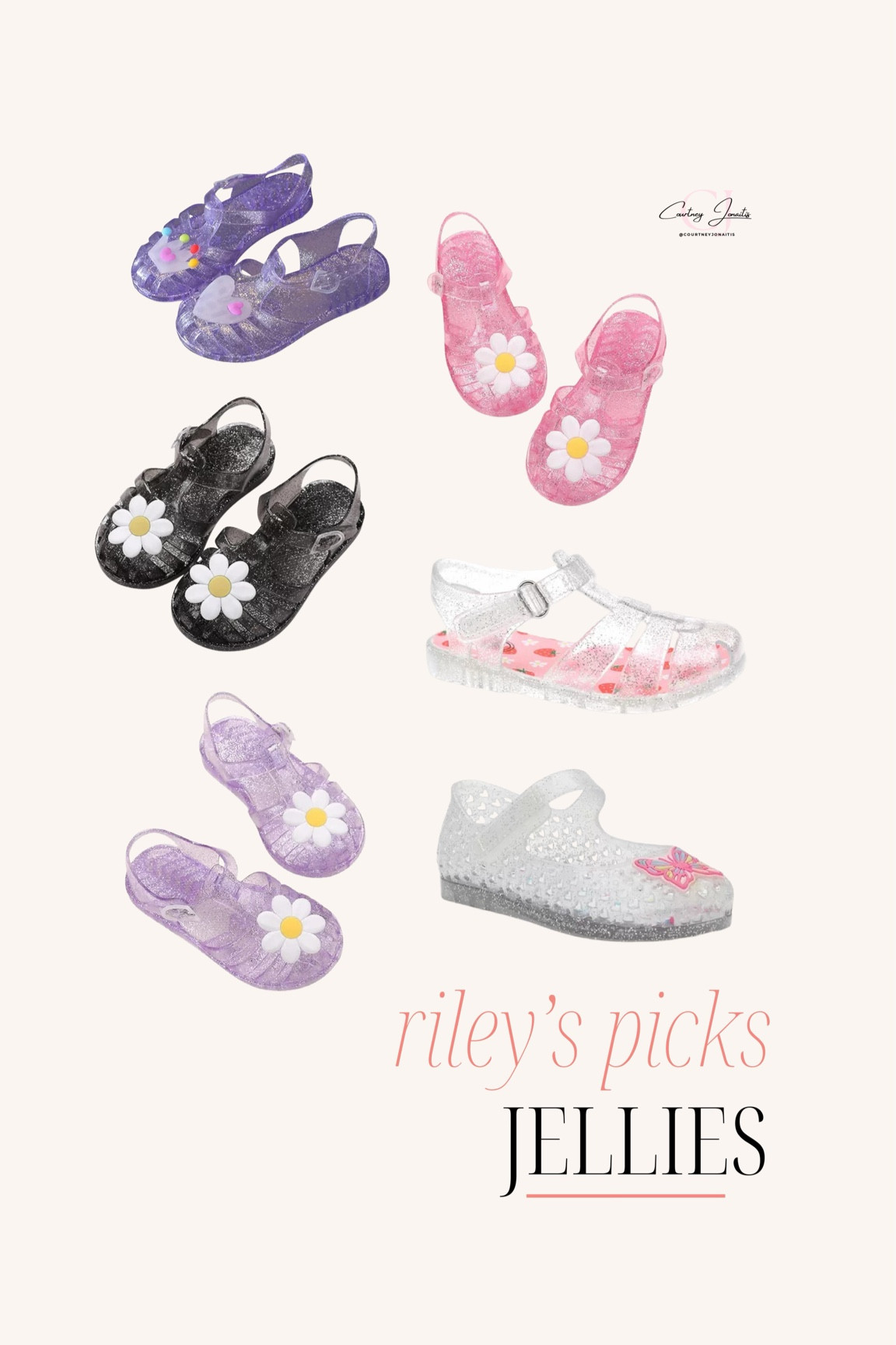 Riley LIVED in her jellies last year so I’m letting her pick which she wants for this summer! 