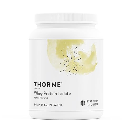 THORNE - Whey Protein Isolate - 21 Grams of Easy-to-Digest Whey Protein Powder - NSF Certified for Sport - Vanilla - 29.5 Ounces - 30 Servings | Amazon (US)