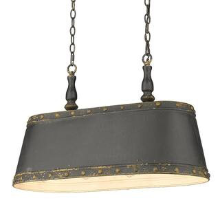 Golden Lighting Hemlock 4-Light Antique Black Iron Linear Pendant-0849-LP ABI - The Home Depot | The Home Depot
