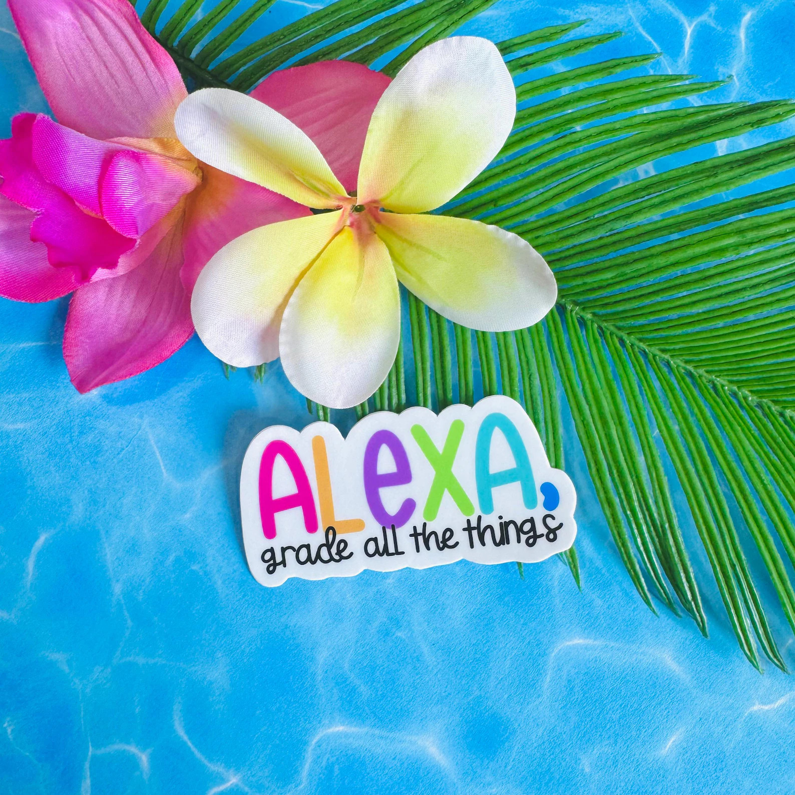 Alexa Grade All The Things Sticker | Matte Vinyl Sticker | Funny Teacher Gift | Waterproof Laptop... | Etsy (Global)