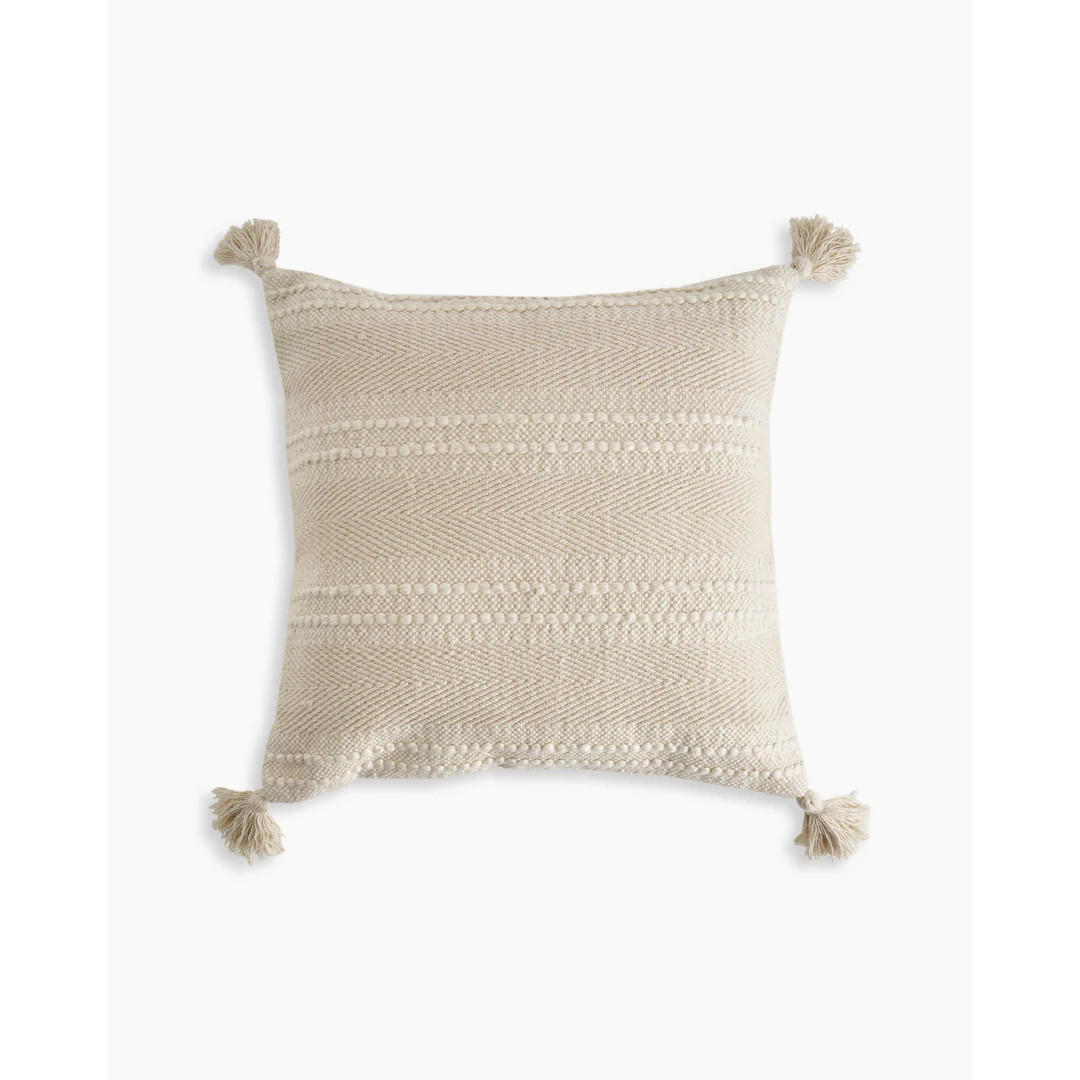 Woven Stripe Tassel Pillow Cover | Quince