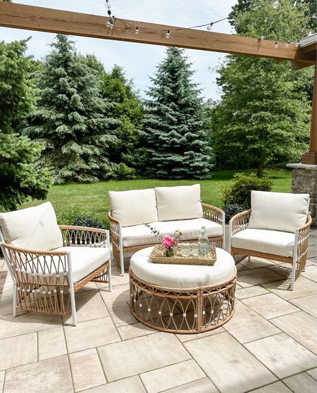 #walmartpartner This gorgeous designer-inspired patio set is sold together for under $1,000 or you can purchase the pieces separately! It’s the perfect summer outdoor furniture find 😍☀️. @walmart 

#LTKStyleTip #LTKHome #LTKSeasonal