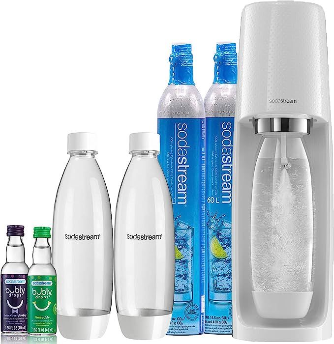 SodaStream Fizzi Sparkling Water Maker Bundle (White), with CO2, BPA free Bottles, and bubly drop... | Amazon (US)