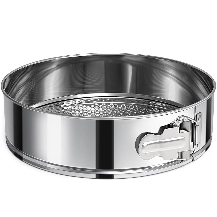 9 Inch Springform Pan 304 Stainless Steel Nonstick Springform Cake Pan with Removable Bottom, Rou... | Amazon (US)