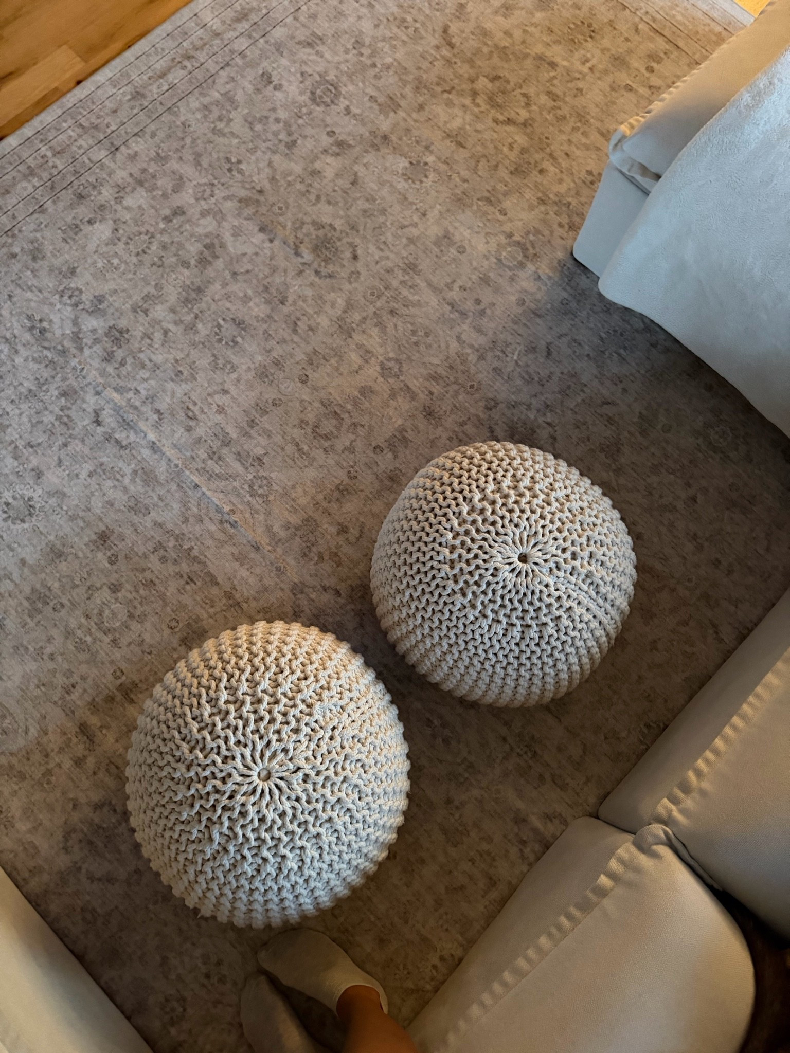 Kind of loving this rug, it’s thin because it’s washable! It’s so so soft. I added a pad under to give it a little cushion. 

Also linked poofs!

#LTKHome #LTKU #LTKSaleAlert
