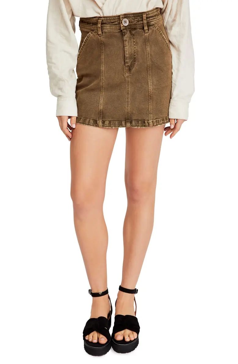 Free People Topstitch Detail Miniskirt | Nordstrom | Nordstrom