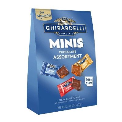 Ghirardelli Minis Assorted Chocolate Squares XL Bag - 12.3oz | Target