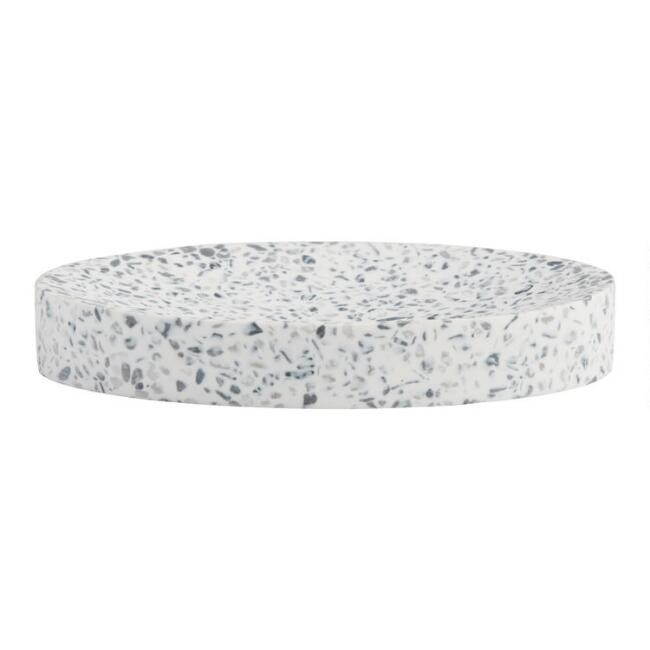 Black, Gray And White Terrazzo Soap Dish | World Market