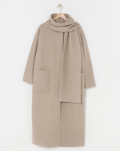 Neutral Longline Scarf Coat | JD Williams (UK)