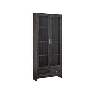 Home Source IndustriesHome Source Display Storage Cabinet in Black with Glass DoorsQuestions & An... | The Home Depot