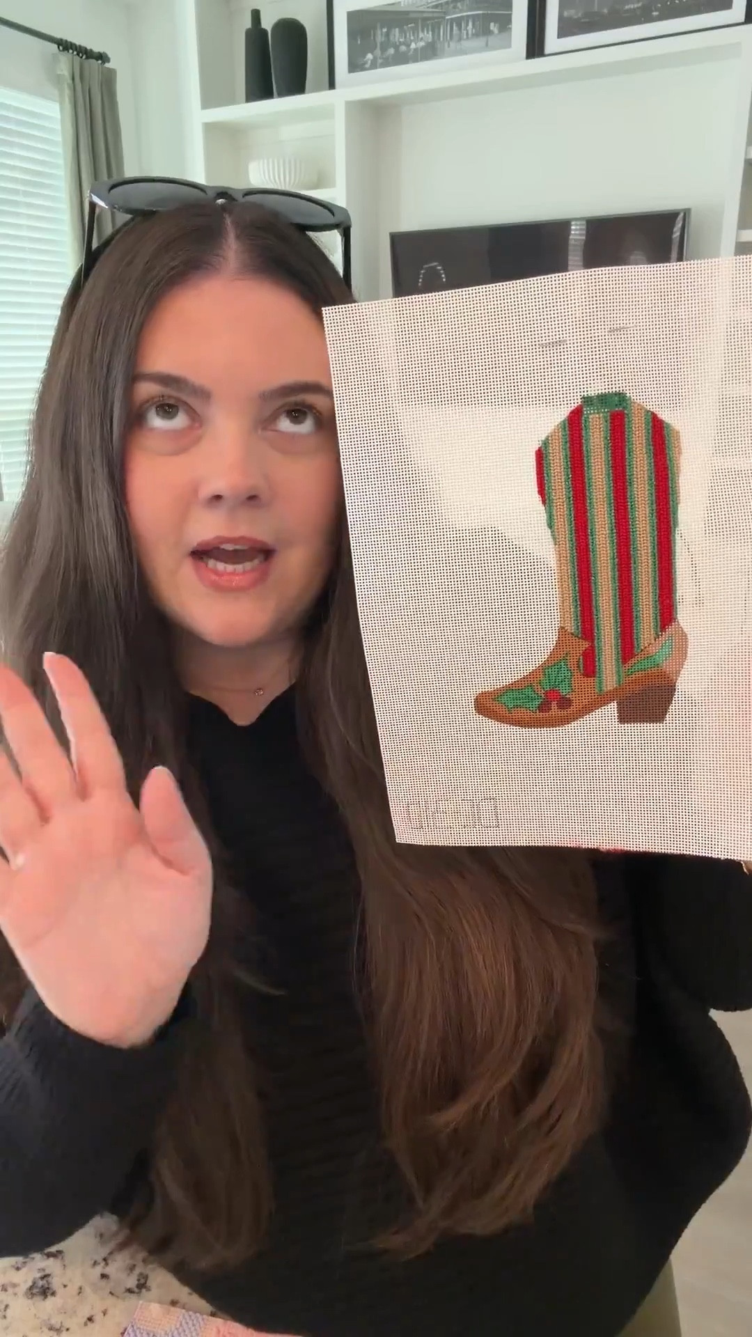 Needlepoint. Needlepoint canvas. Needlepoint design. Cowboy boot. Cowboy boot needle point. Western needle point.

#LTKHome #LTKFindsUnder100 #LTKSeasonal