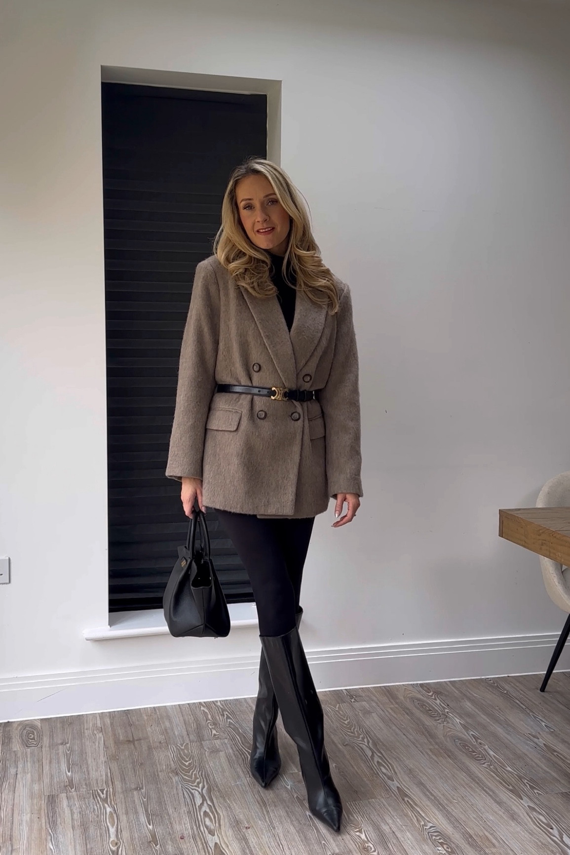 Leggings , knee high boots and a belted blazer . I love this combo. So nice layered up with a roll neck underneath x

#LTKstyletip #LTKwinter #LTKuk