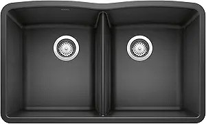 BLANCO 440184 Diamond Equal Double Bowl Kitchen Sink, 9.50 x 19.25 x 32.00 inches, Anthracite | Amazon (US)