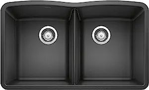 BLANCO 440184 Diamond Equal Double Bowl Kitchen Sink, 9.50 x 19.25 x 32.00 inches, Anthracite | Amazon (US)