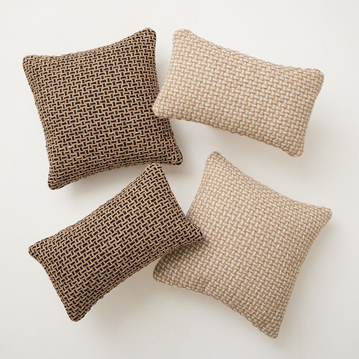 Woven Two-Tone Indoor/Outdoor Pillow | West Elm (US)