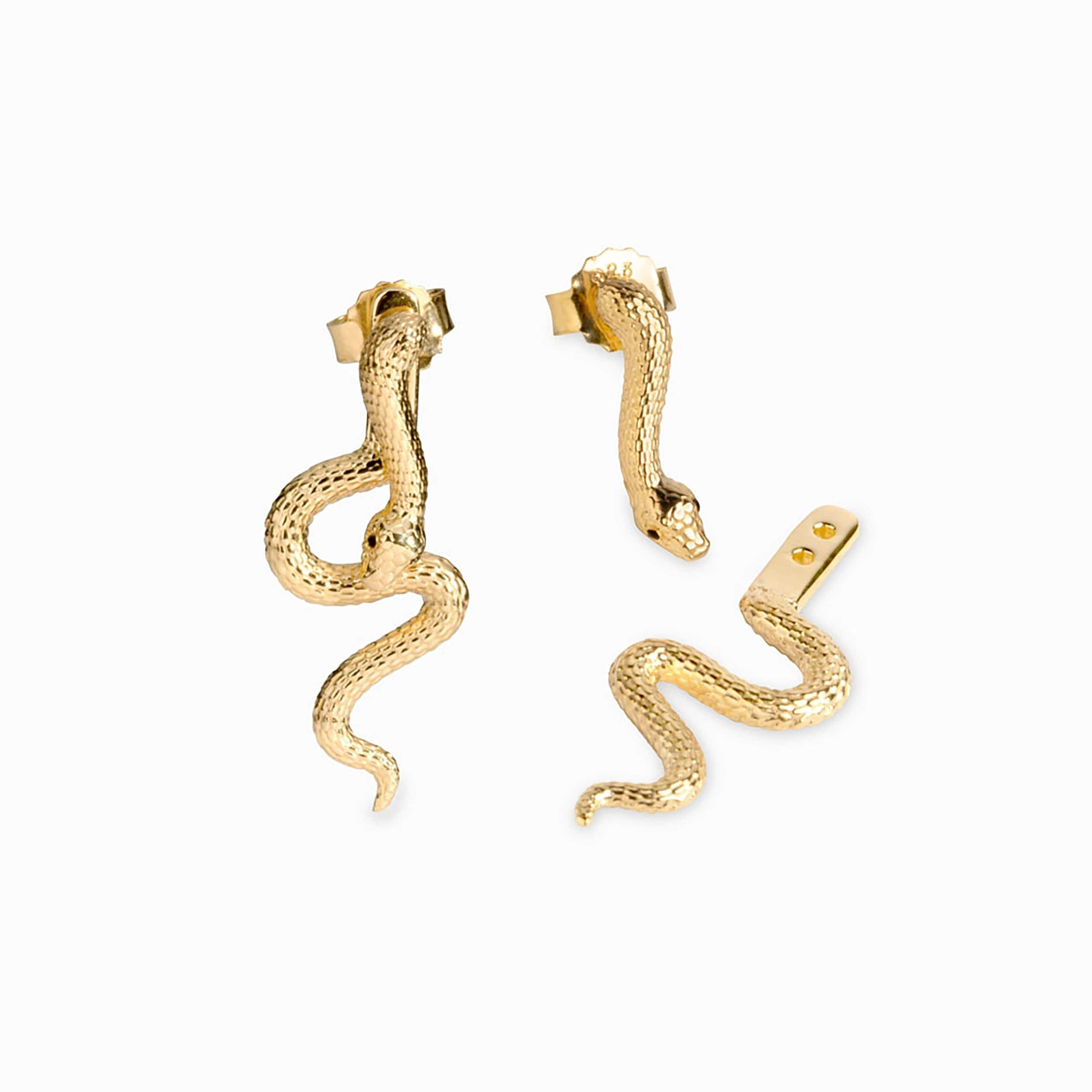 Mystic Serpent Cascade Earrings - 14K Yellow Gold Vermeil | Awe Inspired
