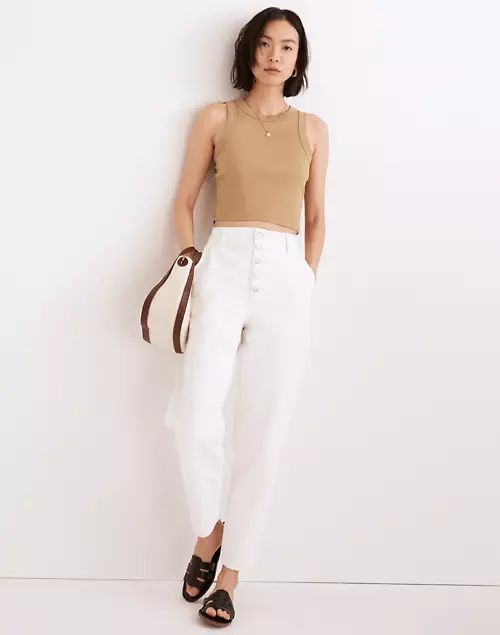 Balloon Jeans in Tile White: Button-Front Edition | Madewell