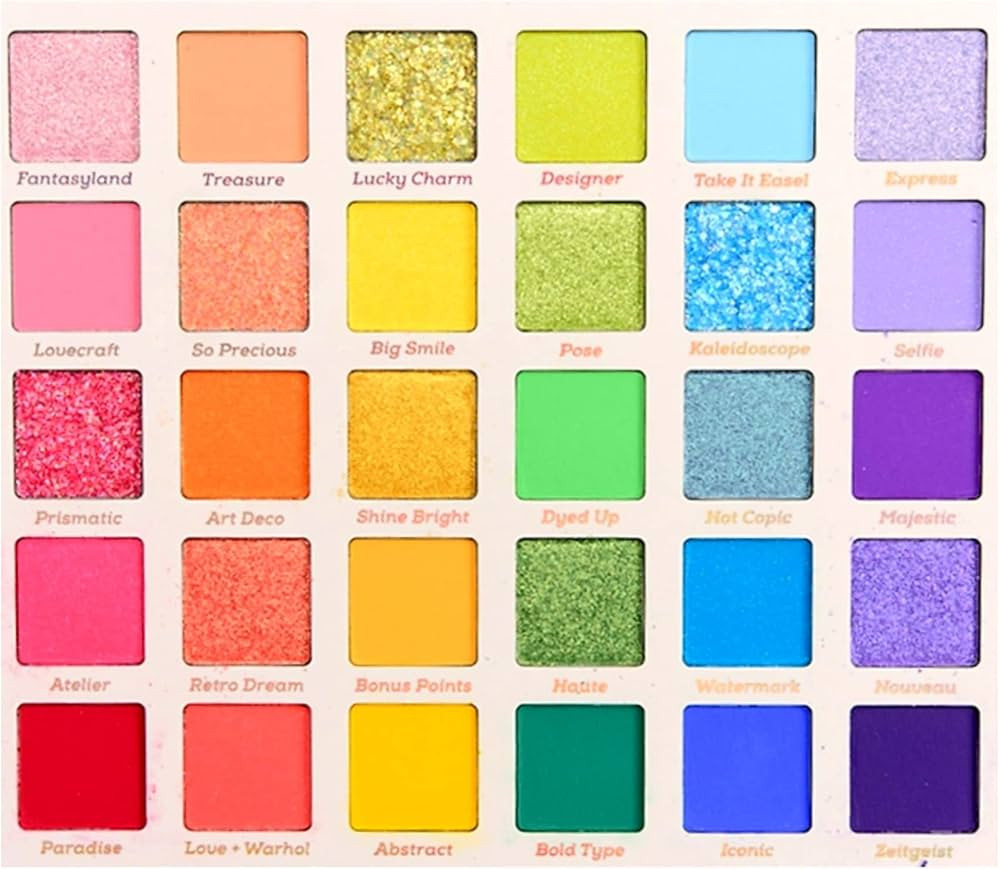 ColourPop FADE INTO HUE Eyeshadow Palette Matte Metallic Semi-Sparkle Glitter Rainbow Super-Pigme... | Amazon (US)