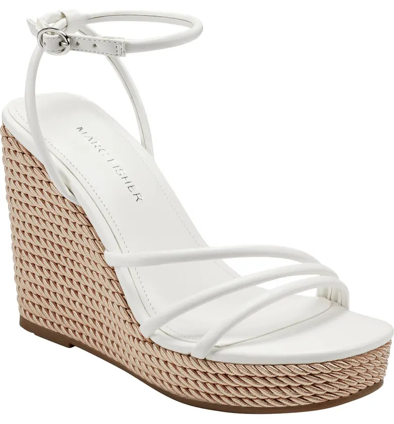 Zeki Ankle Strap Braided Wedge SandalMARC FISHER | Nordstrom Rack