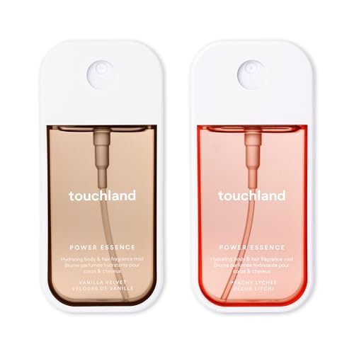 Touchland Power Essence Hydrating Body & Hair Fragrance, SWEET EMBRACE DUO (Vanilla Velvet + Peachy Lychee), 2 FL. OZ. Travel Size Body Mist (Set of 2) | Amazon (US)
