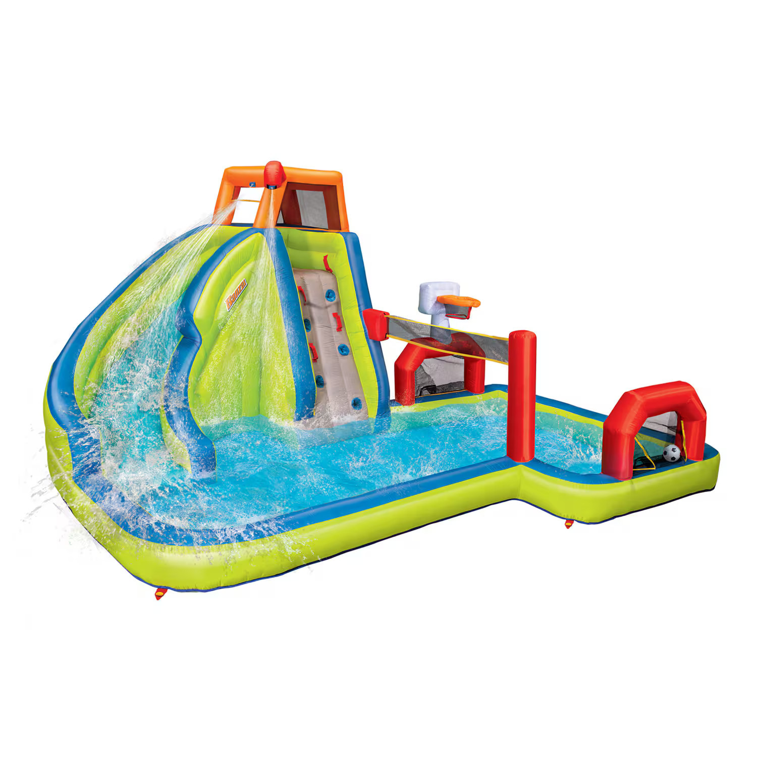 Banzai - Aqua Sports Kids Inflatable Outdoor Backyard Water Slide Splash Park - Multicolor | Best Buy U.S.