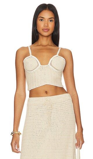 Round Cup Top in Naturel | Revolve Clothing (Global)
