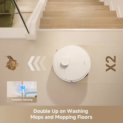 MOVA - P10 Ultra Robot Vacuum and Mop, 8300 Pa Suction, Extenable Mop, 60℃ Hot Water Auto Wash&... | Best Buy U.S.