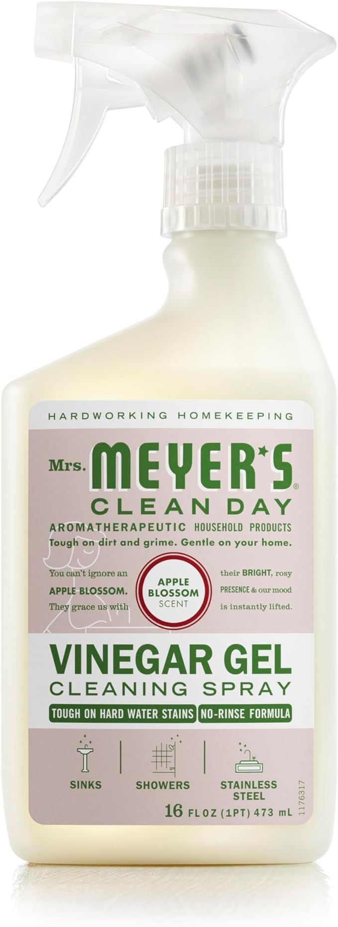 MRS. MEYER'S CLEAN DAY Vinegar Gel Cleaning Spray, Bathroom Use, No-Rinse Formula, Plant-Derived ... | Amazon (US)