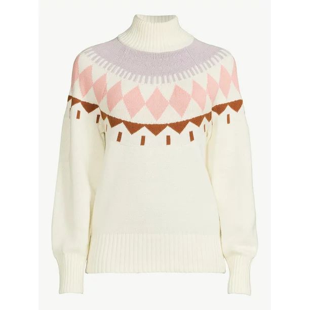 Free Assembly Women's Fair Isle Sweater, Midweight - Walmart.com | Walmart (US)