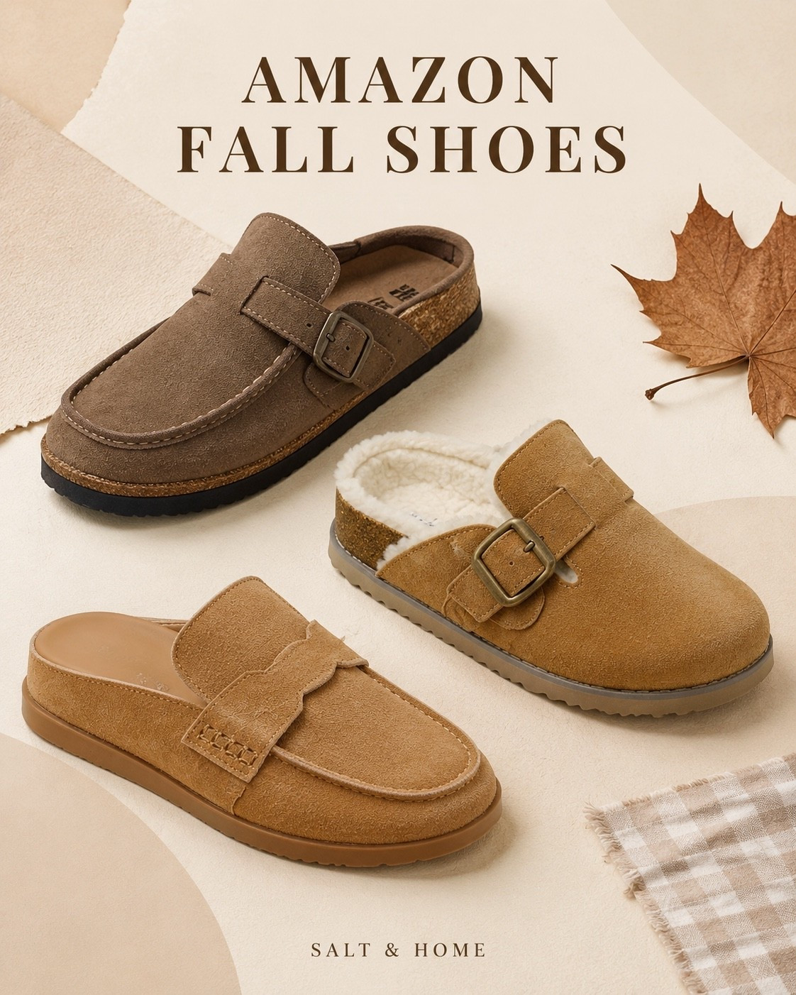 Cozy slide on shoes for fall!

#LTKSeasonal #LTKOver40 #LTKootd