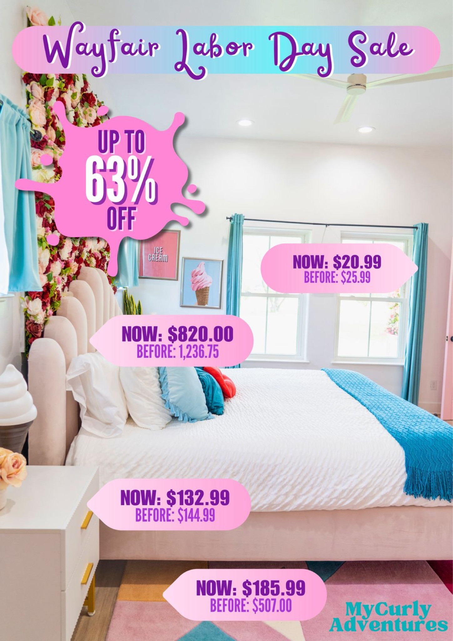 These cozy pink velvet upholstered bed with curved headboard, stylish bedside table cabinet, long blackout curtain and hand tufted wool carpet rug are now on sale for up to 63% off at Wayfair’s Labor Day Sale!

- bedroom makeover, bedroom design, modern home decor, home styling, home design inspiration, home ideas, best interior design, home accessories, furniture, house decor, fall decor, holiday decor, home accents, home styling, home design, home improvement, Wayfair sale, best Wayfair Deals

#LTKHome #LTKSaleAlert #LTKFindsUnder50 #LTKFindsUnder100 #LTKStyleTip #LTKFamily