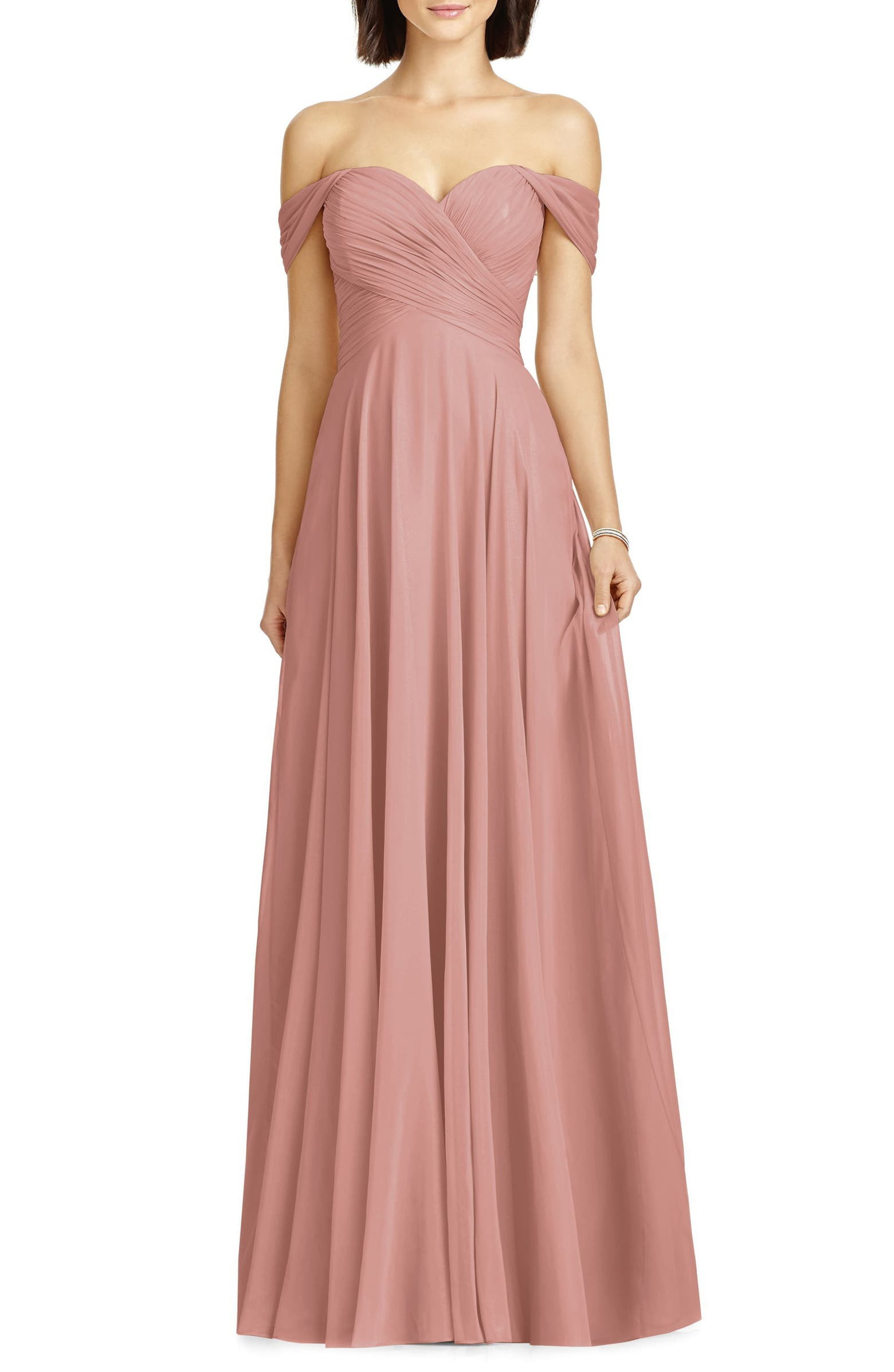 Lux Off the Shoulder Chiffon Gown | Nordstrom