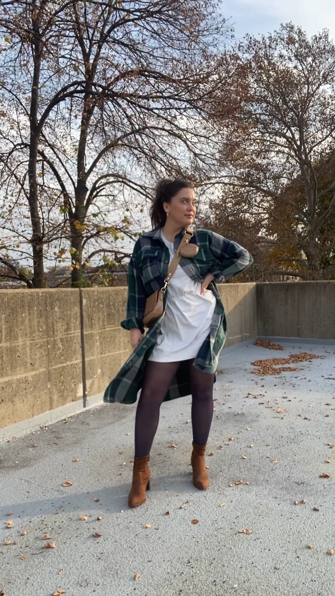 Size medium in jacket and dress 
Tights are Joyspun from Walmart! 