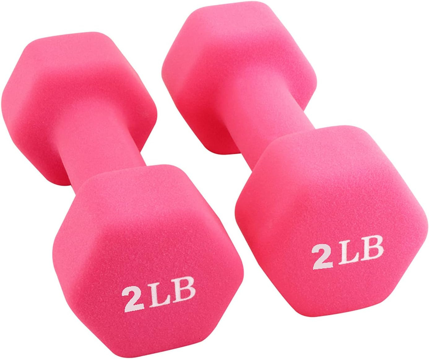 Portzon Set of 2 Neoprene Dumbbell Hand Weights, Anti-Slip, Anti-roll, Hex Shape Colorful | Amazon (US)