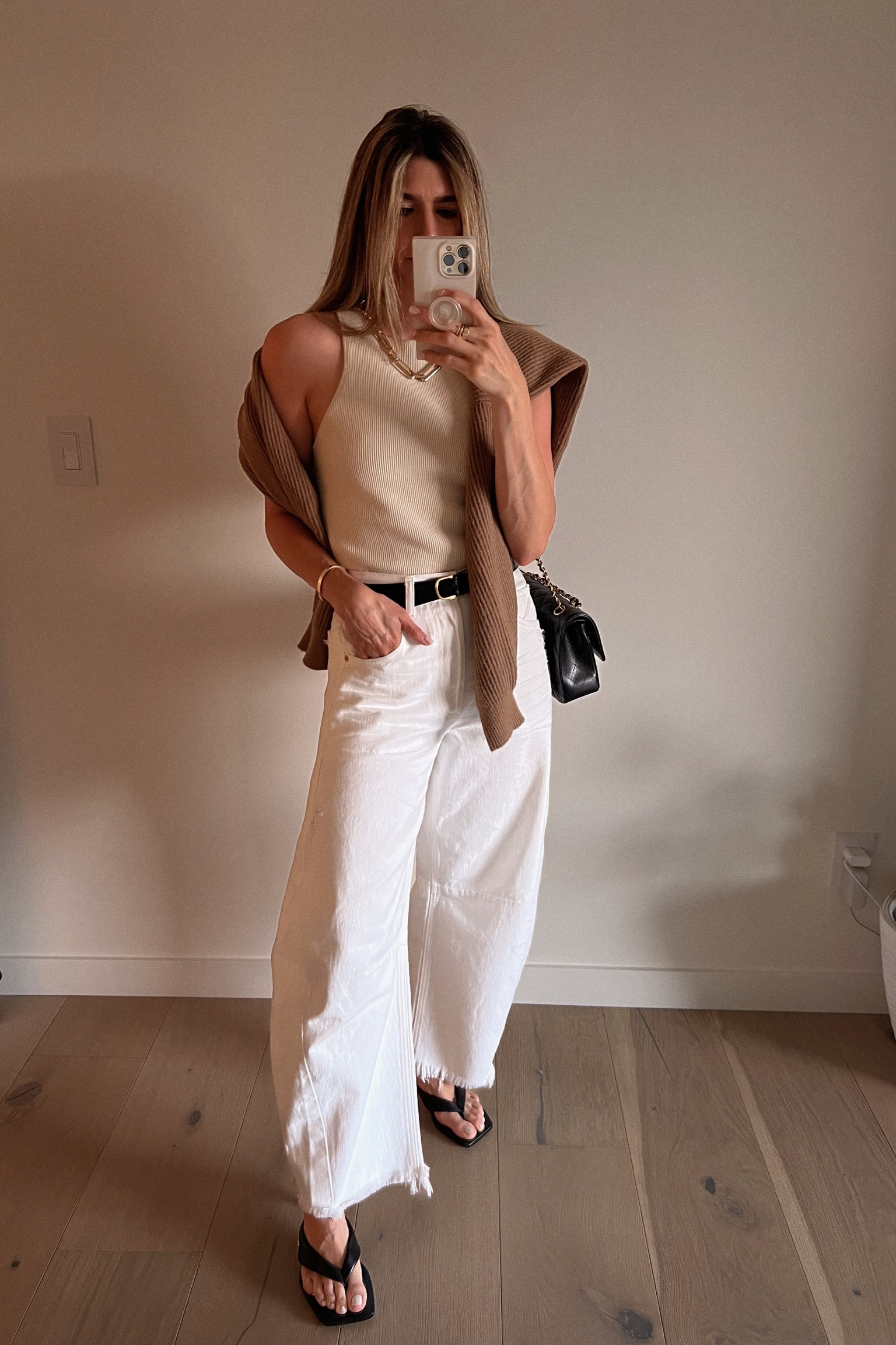 night out fit — can’t go wrong with a ribbed tank, voluminous denim and leather accessories 

#LTKshoecrush #LTKstyletip