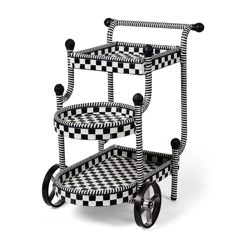 Gambit Check Outdoor Bar Cart | MacKenzie-Childs