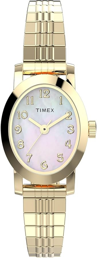 Timex Women's Cavatina Watch - TPearl Dial Gold-Tone Case | Amazon (US)