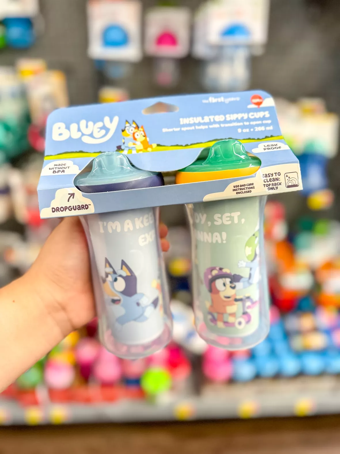 The First Years Bluey Sip & See Toddler Water Bottle