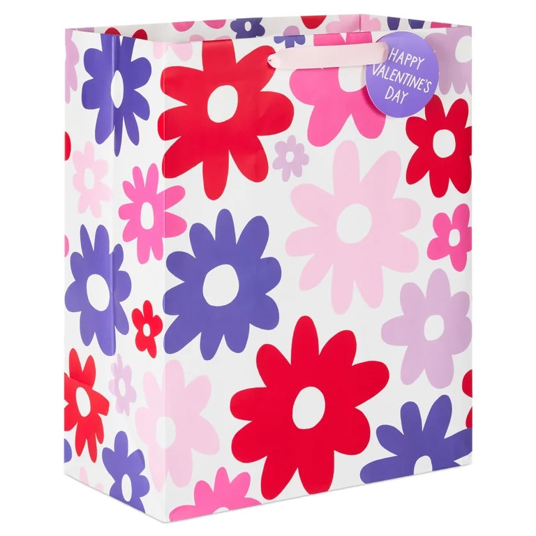 Hallmark Large Valentine's Day Gift Bag (Mod Daisies) | Walmart (US)