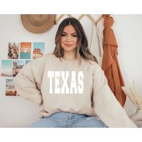 Oversized Texas Sweatshirt, Throwback Crewneck Dallas Shirt, Gift, College Student Gift, Austin T-Shirt | Etsy (US)