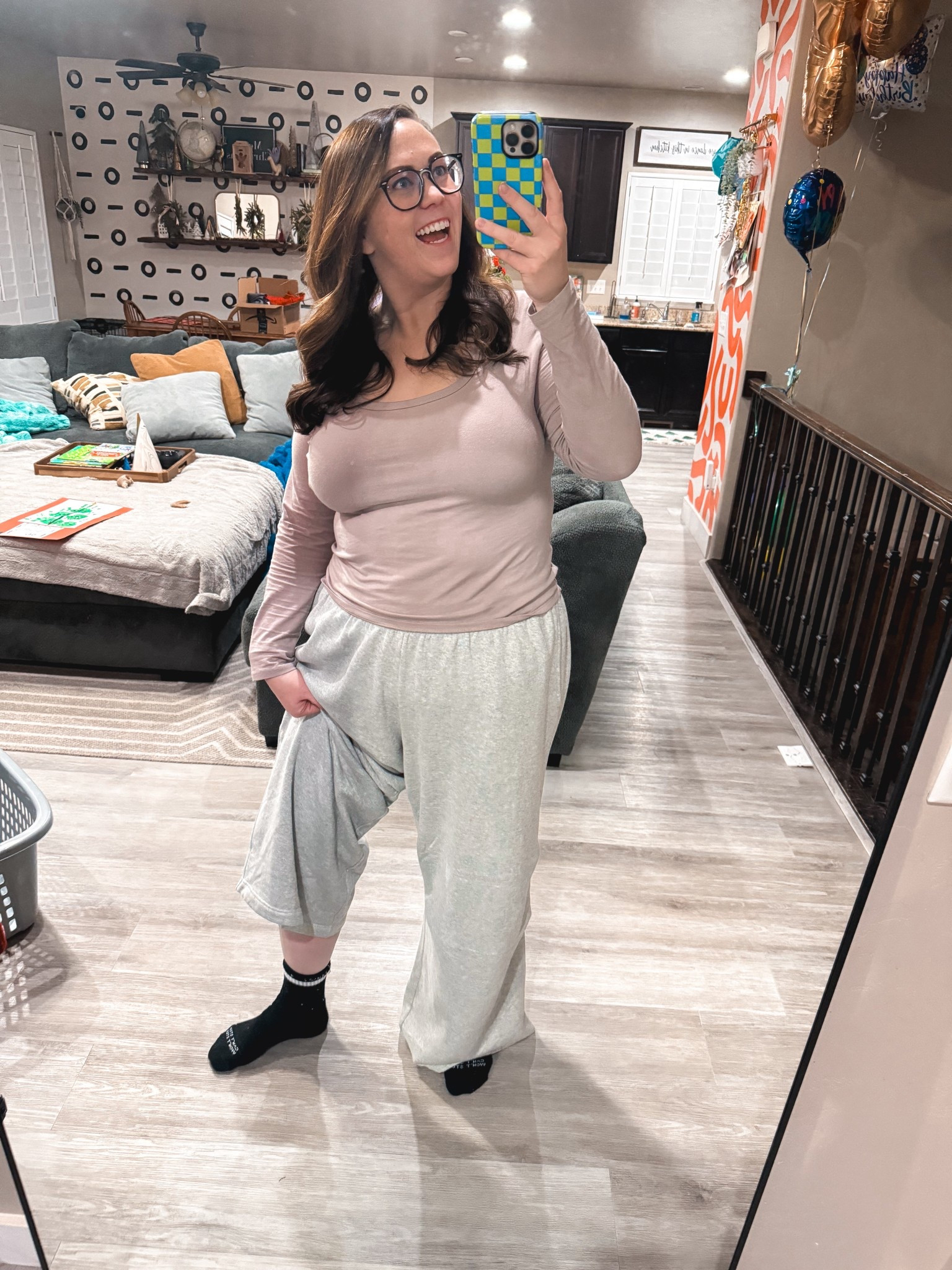 Did I just find my new favorite lounge fit with the dopest @aerie socks? You bet your ass I did 😂😂
XL in the top & bottom 

#LTKdayinmylife #LTKselfcare #LTKMidsize