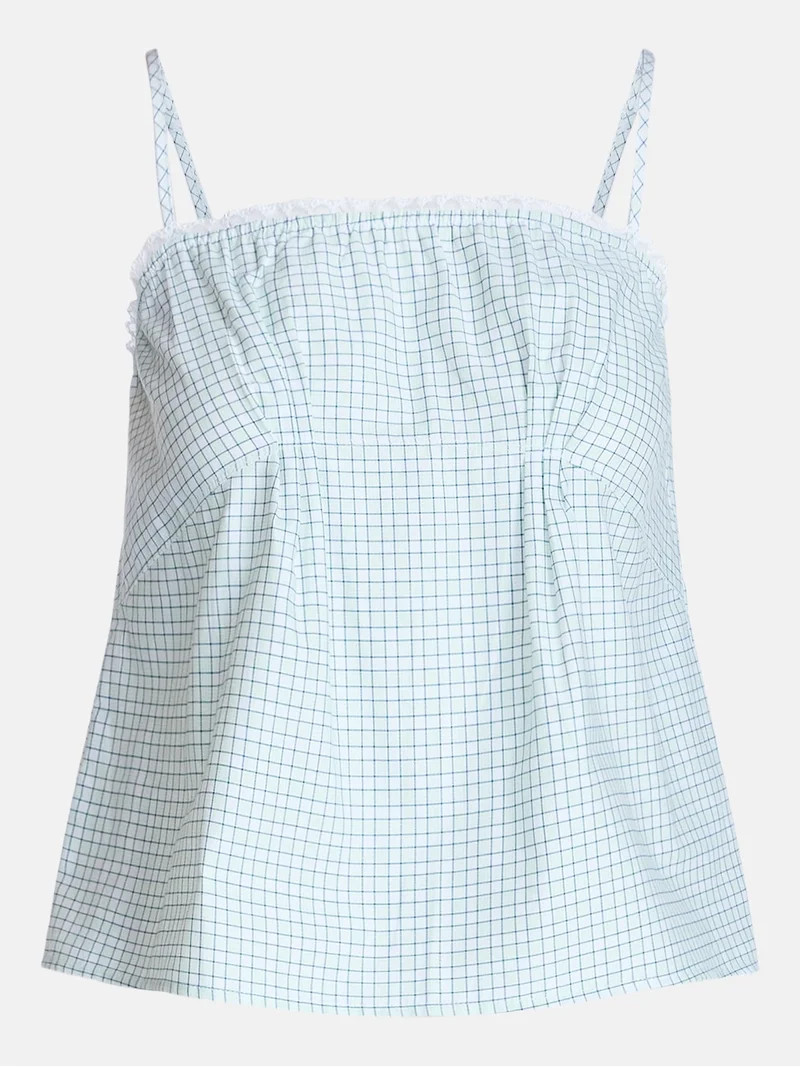 Joyspun Women's Woven Poplin Sleep Cami Top, Sizes XS-3X | Walmart (US)