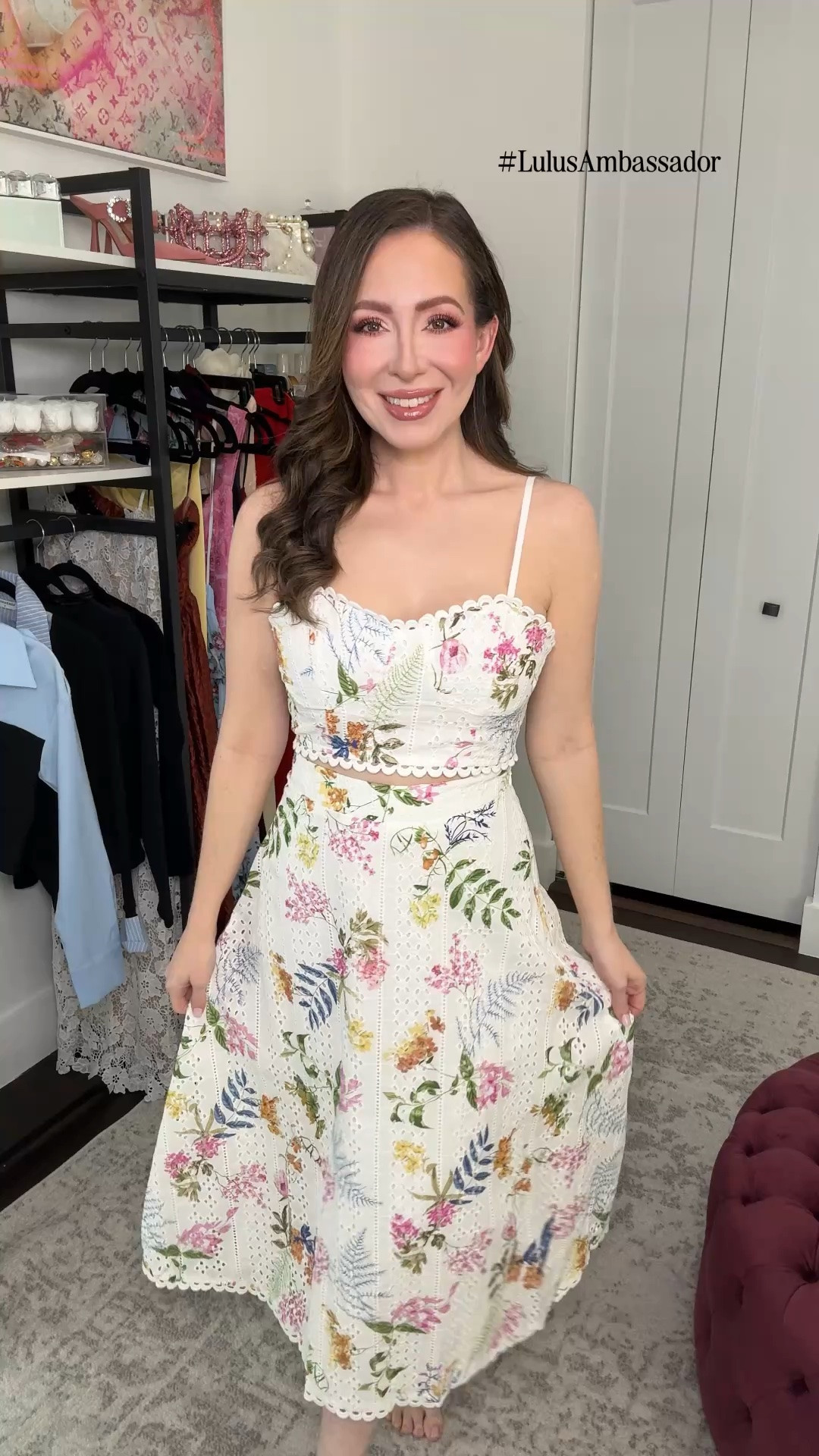 Lulus summer two piece midi dress floral with embroidery affordable fashion summer fashion occasion dresses

#LTKgrwm #LTKWedding #LTKSaleAlert