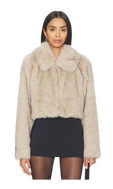 Lovers and Friends Silas Faux Fur Coat in Sand from Revolve.com | Revolve Clothing (Global)