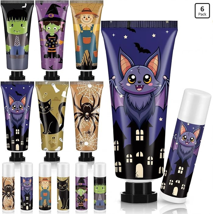 12 Pack Halloween Hand Cream and Lip Balm Gifts Sets for Women Bulk | Amazon (US)